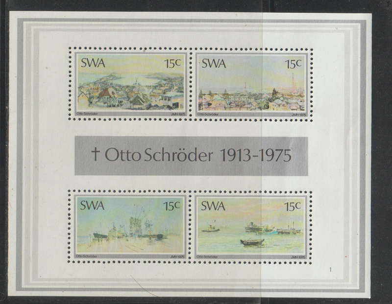S.W.A. UMM Minisheet Otto Schroder 1975