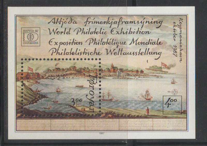 Faroe Islands UMM Minisheet Hafnia 1987