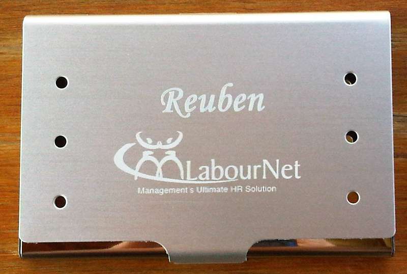 Aluminium Business Card Holder with Engraving