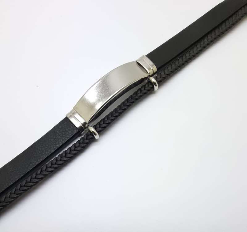 Double Leather Bracelet with engraving