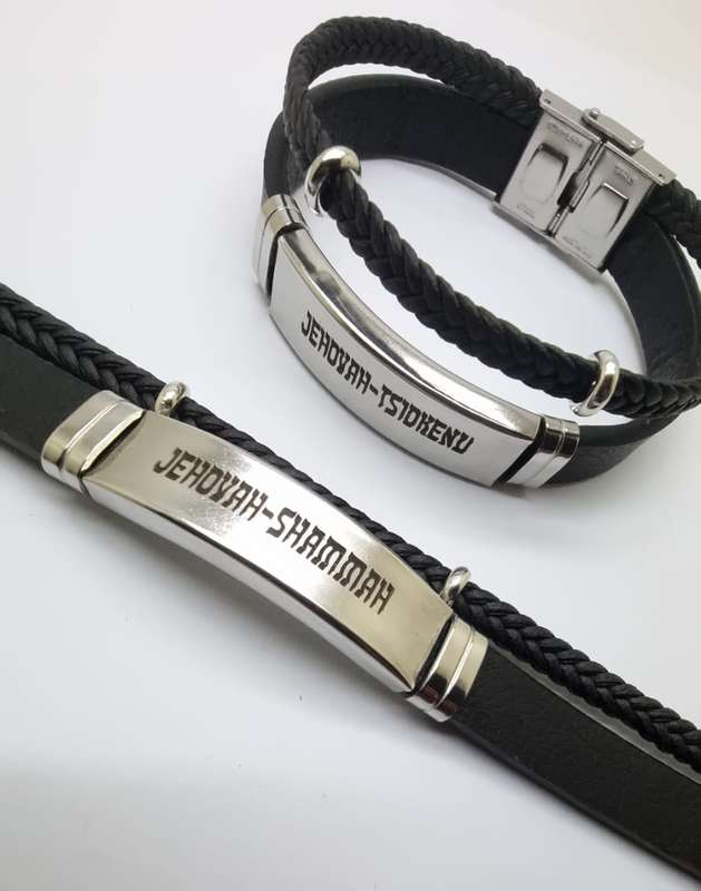 Double Leather Bracelet with engraving