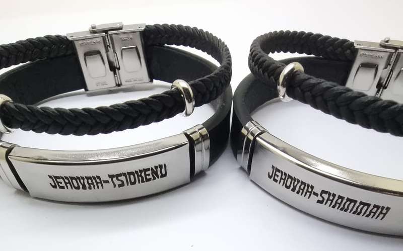 Double Leather Bracelet with engraving