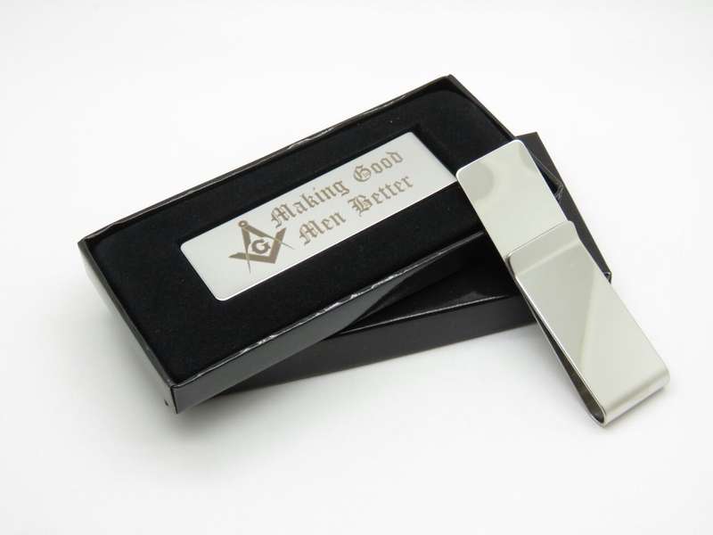 High Quality Chromed Money Clip in Presentation Box
