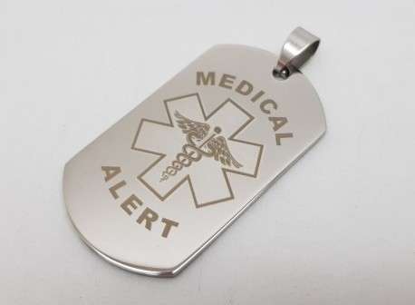 Medical Alert Dog Tags Pendant