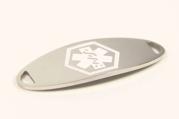 Mini Pure Stainless Medical ID Tag Bracelet & Chain