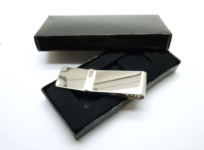 High Quality Chromed Money Clip in Presentation Box