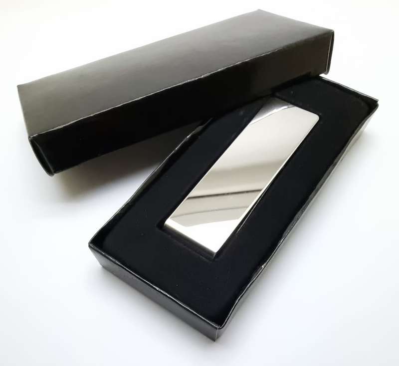 High Quality Chromed Money Clip in Presentation Box