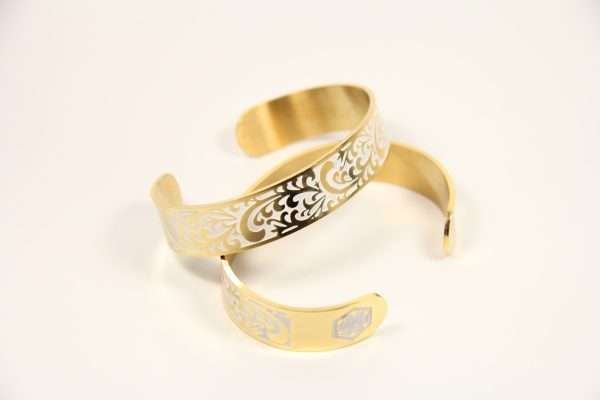 White Leaf Medic Alert Cuff