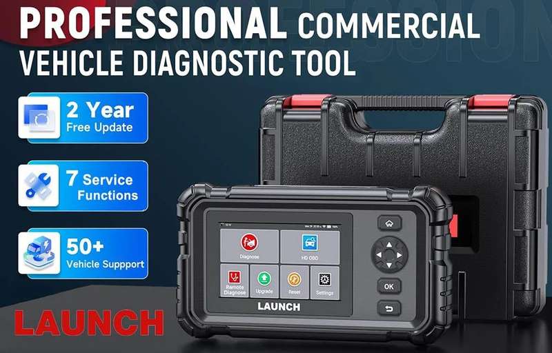LAUNCH CRP129 HD Elite Heavy Duty Truck Diagnostic Tool  All Systems -7 Reset functions