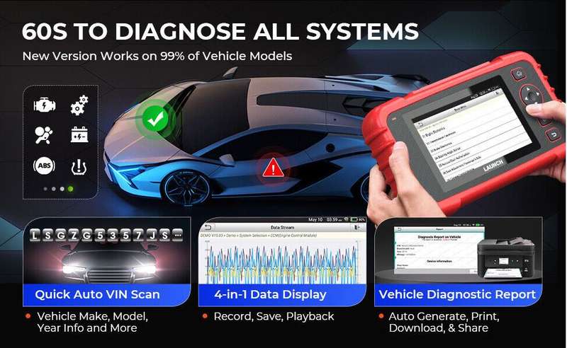 Launch CRP129X Plus  All Systems Diagnostics (Upgrade of CRP129X)