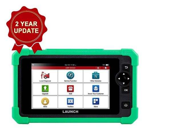 LAUNCH CRP919 EV Diagnostic Scanner For Electric Vehicles New Energy Cars Support CAN FD,DoIP, Actio