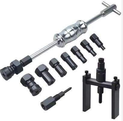 12pcs Motorcycle Blind Inner Bearing Puller Kit Slide Hammer Pilot Insert Internal Bear Removal Tool