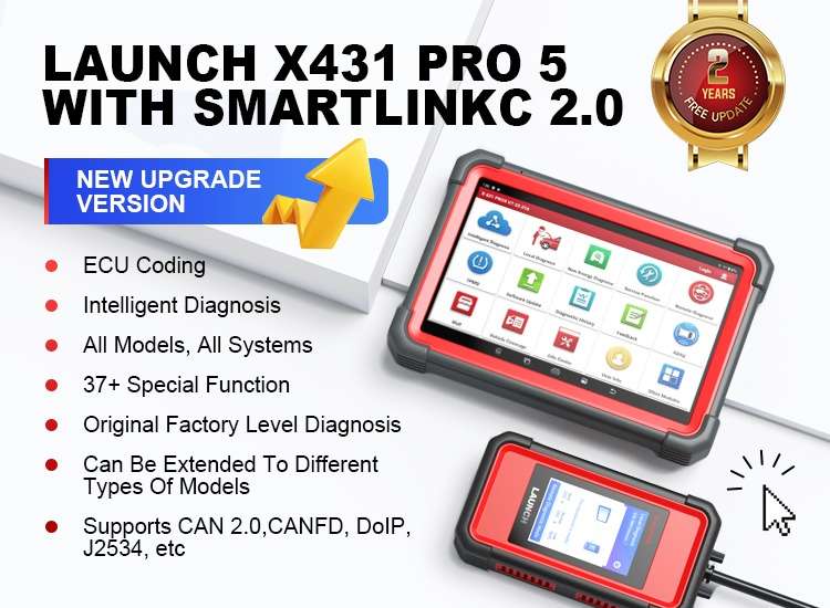 Launch X431 PRO5 with Smartbox 3.0 J2534/DOIP Advanced Diagnostic Scanner