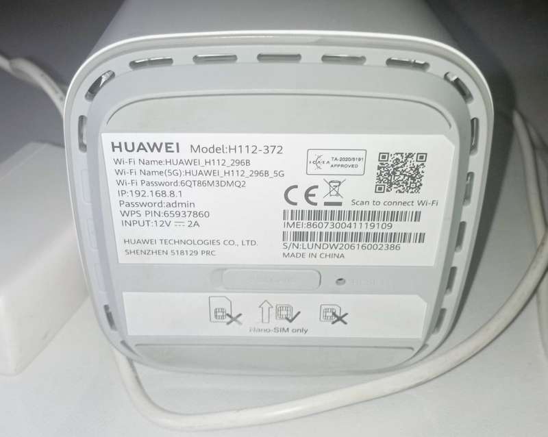 Huawei 5G CPE Pro series (Model H112-375) [Rain]