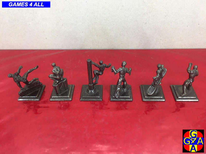 6 Metal Superhero Figurines