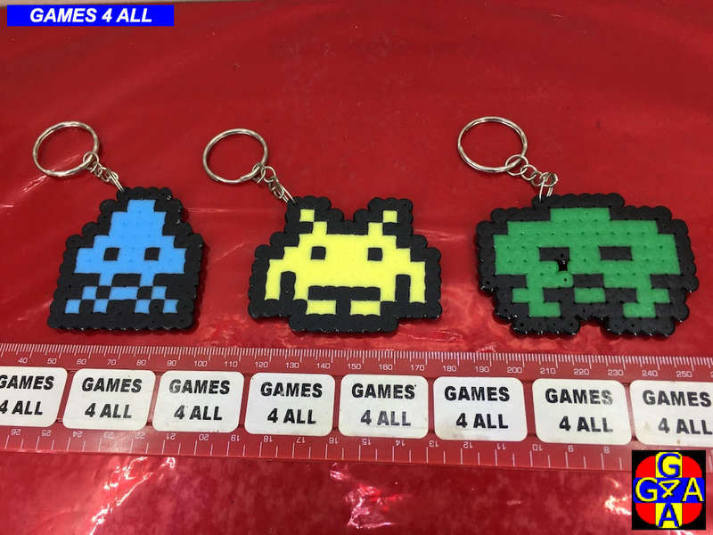 3 Space Invaders Key Chains