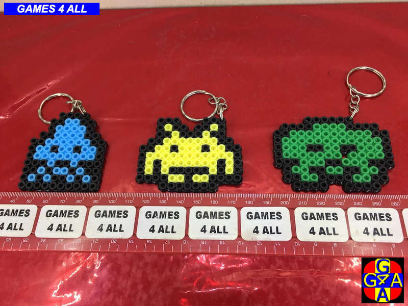 3 Space Invaders Key Chains