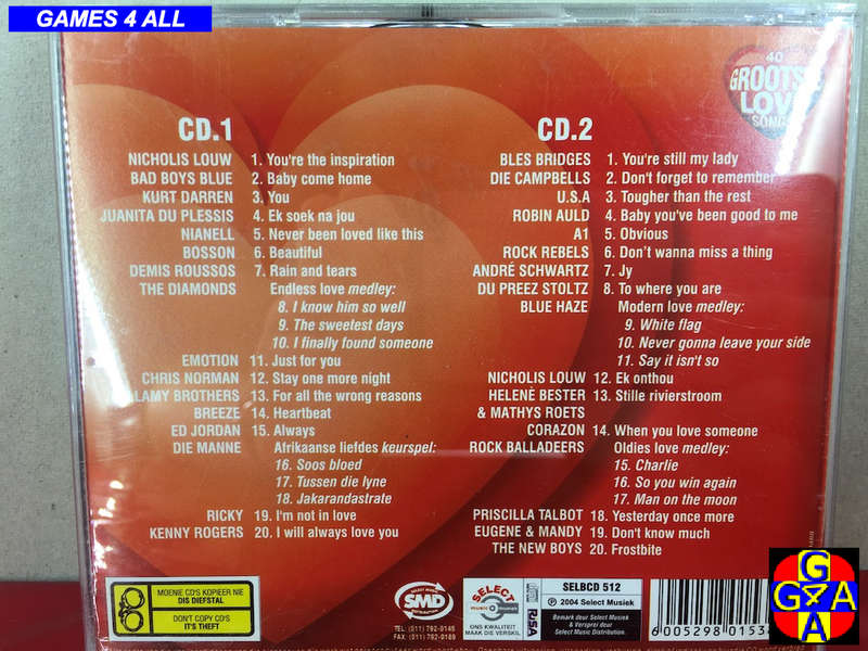 40 Grooste Love Songs (Double CD)