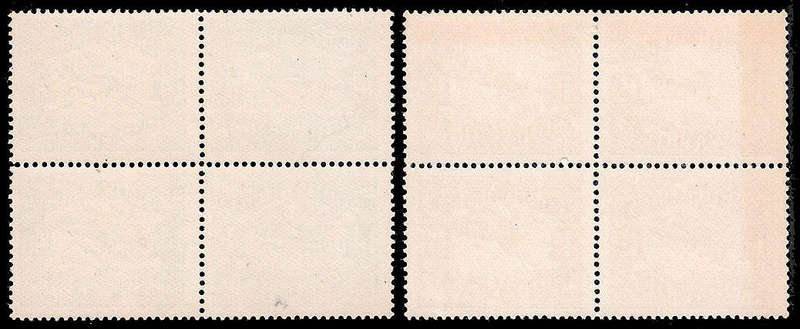 UNION 1929 AIRMAILS 4d AND 1s IN BLOCKS OF 4 VERY FINE MNH. SACC 40/1 CAT R5000