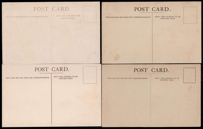 CGH EARLY 1900'S FOUR DIFFERENT UNION CASTLE SHIPS ON UNUSED POSTCARDS. AVERAGE CONDITION.