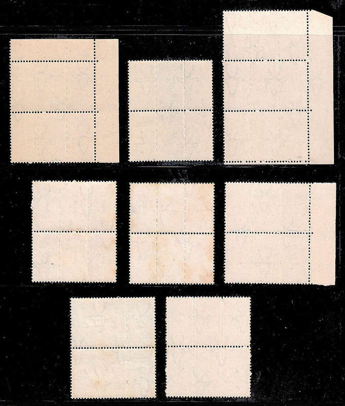 Union 1943 Postage Dues Set with Shades in Blocks SACC 29-44. See Description.