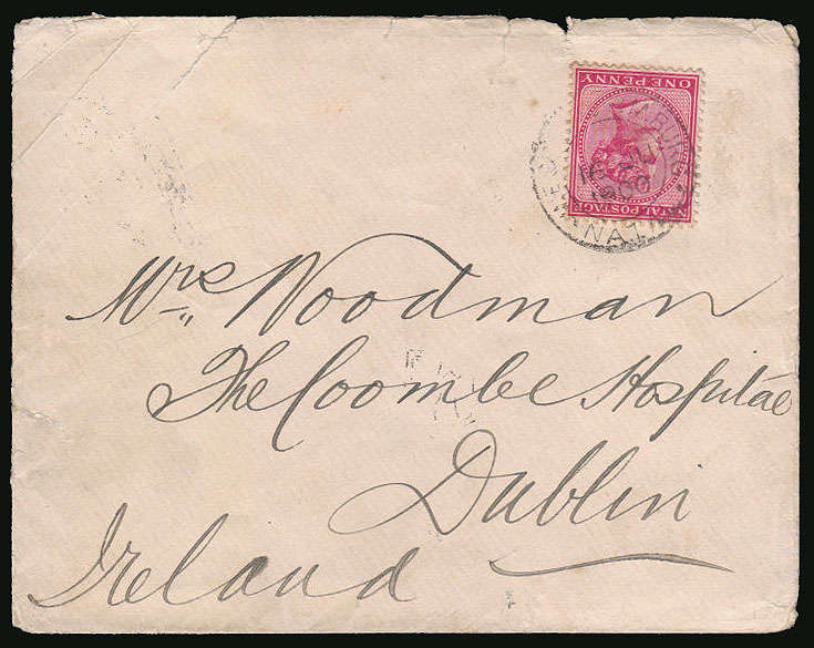 NATAL 1900 (JUN 16) COVER EX PIETERMARITZBURG ON REVERSE ILLUSTRATION OF THE APC PRINTERS WORK SHOP