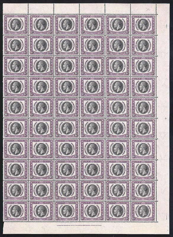 SOUTH WEST AFRICA 1935 SILVER JUBILEE 6d COMPLETE SHEET OF 60 VERY FINE MNH. SACC 118 VERY SCARCE