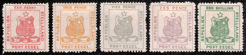 STELLALAND 1884 SET 5 VALUES VERY GOOD MINT. EXCELLENT GUM WITHOUT THINNING OR RUST. SG 1-5 £445