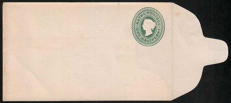 NATAL 1901 QV POSTAL STATIONERY ½d EMBOSSED ENVELOPE WITH FULL OFFSET OF EMBOSSING ON INSIDE UNUSED