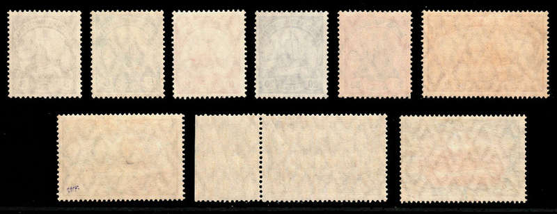 GERMAN SOUTH WEST AFRICA 1906 YACHT ISSUE LOZENGES WMK SET 9 VALUES VERY FINE MNH. SACC 26-34