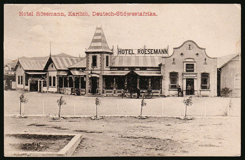 SOUTH WEST AFRICA 1915 ON ACTIVE SERVICE LOVELY POSTCARD HOTEL ROESEMANN IN KARIBIB. SEE DESCRIBTION