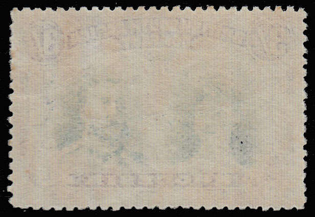 RHODESIA BSAC 1910 DOUBLE HEADS 3s GREEN AND VIOLET WITH GASH IN EAR VAR FINE MINT. SACC 158