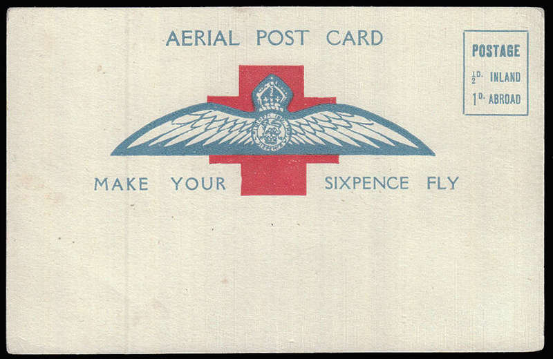 SOUTH AFRICA 1918 RED CROSS MAKE YOUR SIX PENCE FLY LARGE WING AERIAL POSTCARD UNUSED. SCARCE