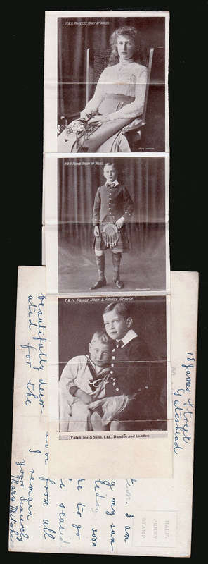 UK 1911 KGV CORONATION LOVELY SOUVENIR POSTCARDS WITH 6 FOLDOUT PHOTOS IN VERY FINE CONDITION