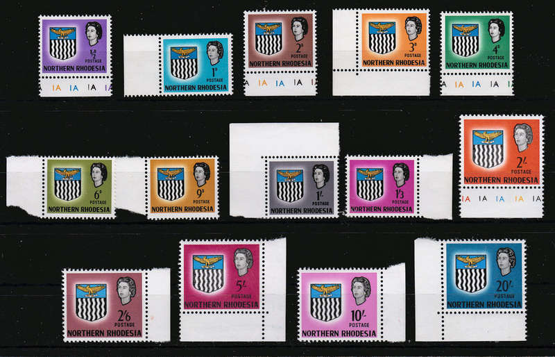 NORTHERN RHODESIA 1963 QUII DEFINS SET 14 VALUES VERY FINE MNH. SACC 75-89