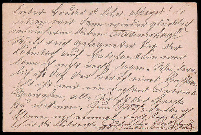 ORANGE FREE STATE 1893 BRIEF KAART WITH BARRED NUMERAL 1 CANCEL AND FAURESMITH CDS AT RIGHT.