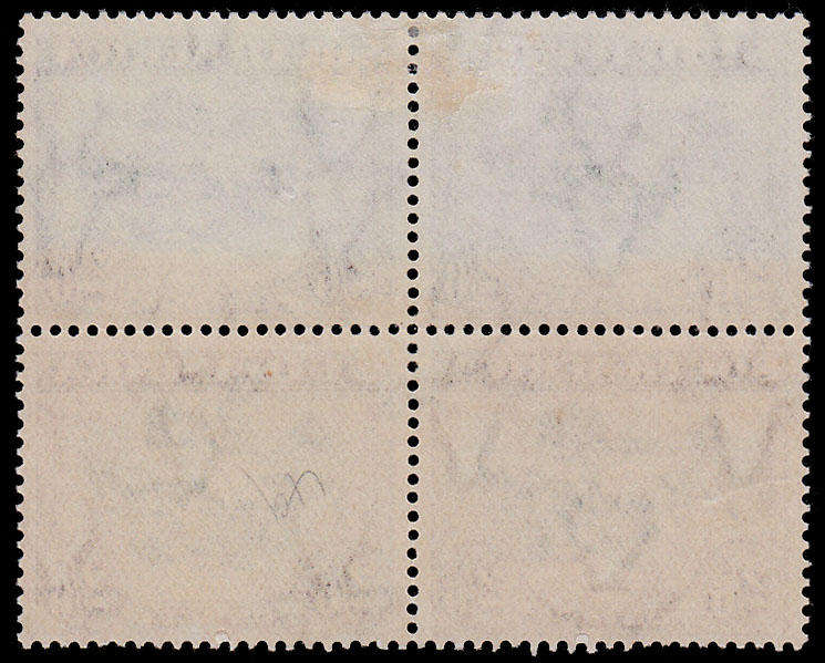 UNION 1930-45 ROTO'S 2s6d GREEN AND BROWN BLOCK OF 4 VERY FINE MINT. SACC 50 R5000