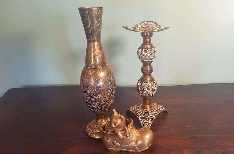 3 X VINTAGE BRONZE/BRASS DECORATIVE PIECES