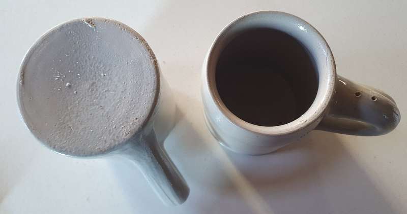 2x 500ml Stone ware Beer mugs as per photo