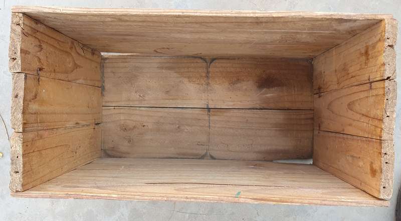 Vintage wooden MOBIL oil crate as per photos