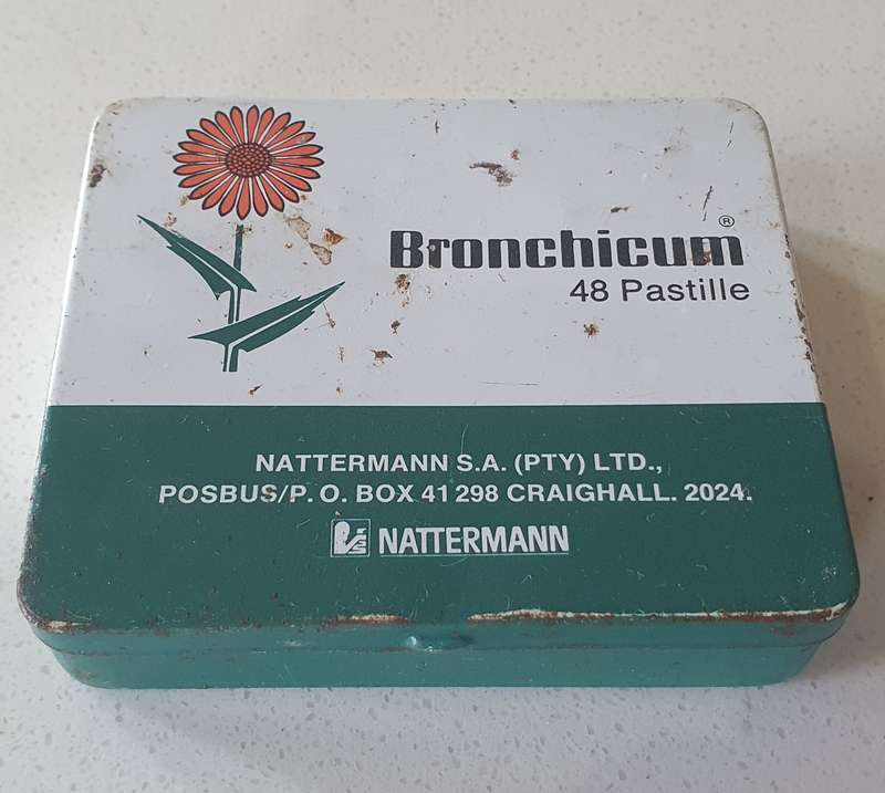 Bronchicum tin as per photos