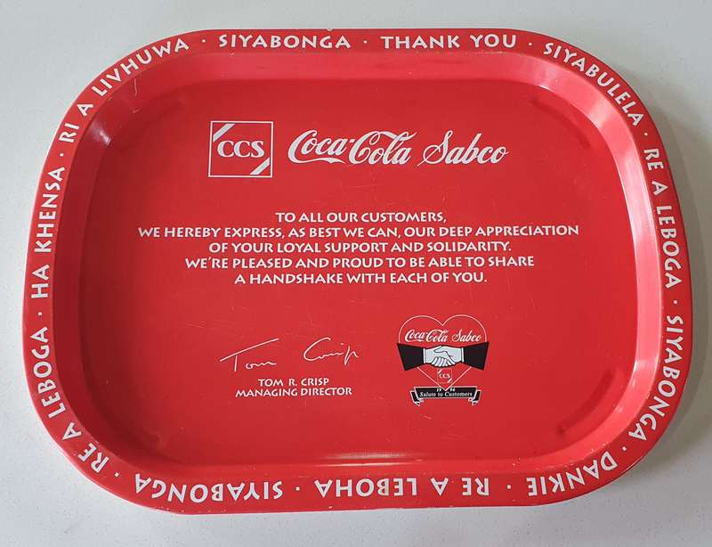 Coca Cola serving tray as per photos