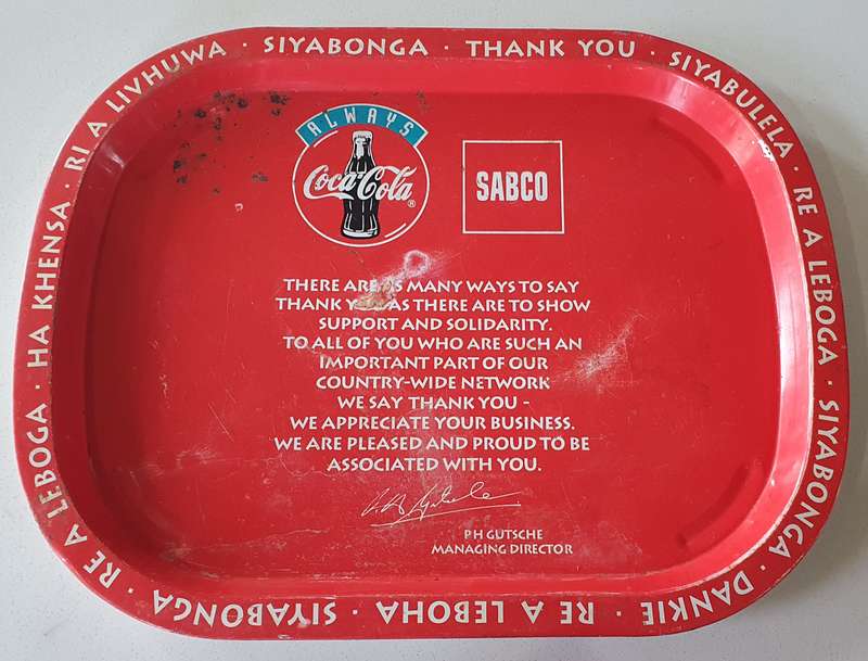 Coca Cola serving tray as per photos