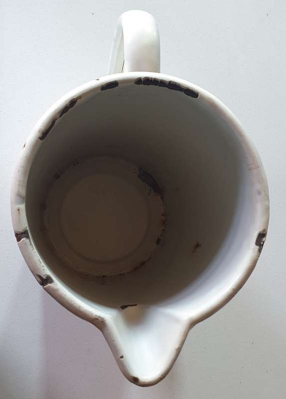 Vintage enamel water jug as per photos
