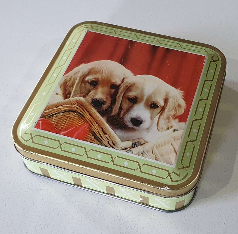 Edward Sharp tin with Dog image as per photos
