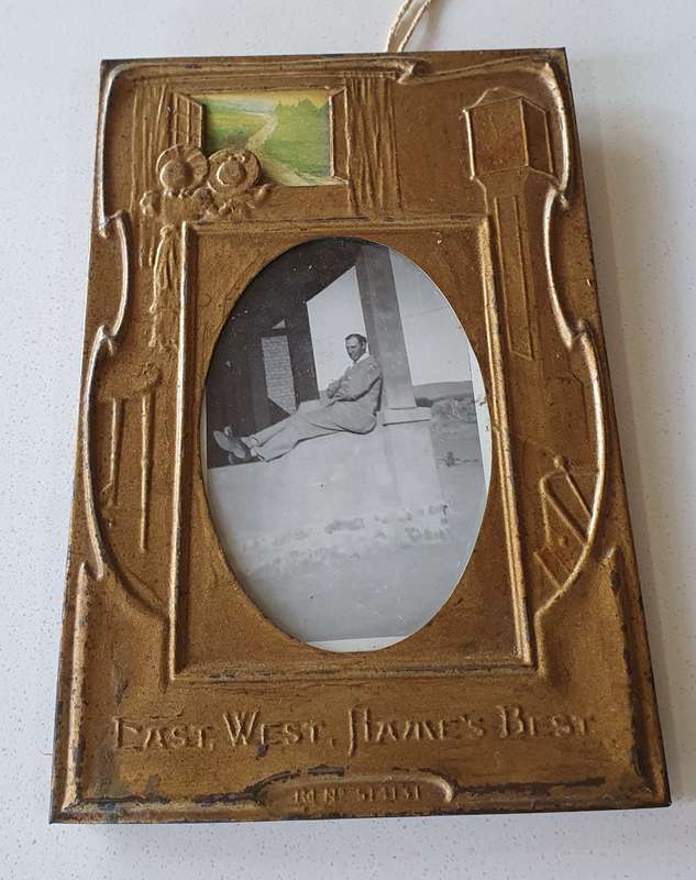 2 Vintage EAST WEST, HAME'S BEST metal frames as per photos