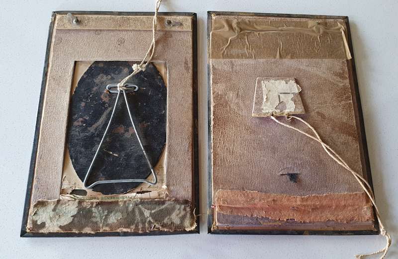 2 Vintage EAST WEST, HAME'S BEST metal frames as per photos