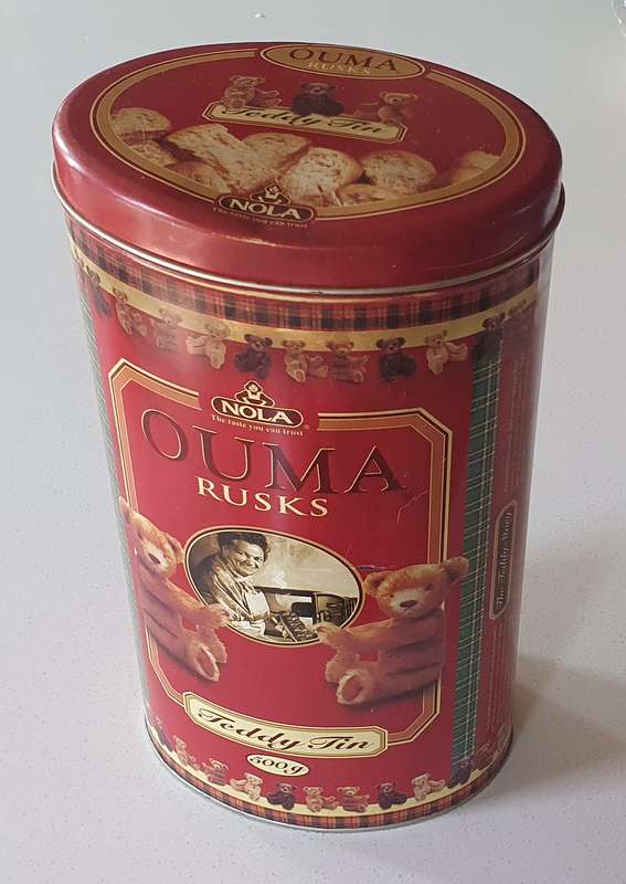 OUMA rusks tin as per photo