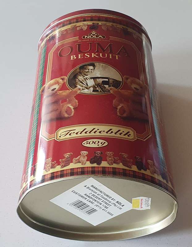 OUMA rusks tin as per photo