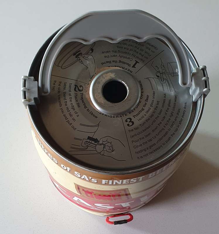 Large 5 liter CASTLE LAGER tin as per photos